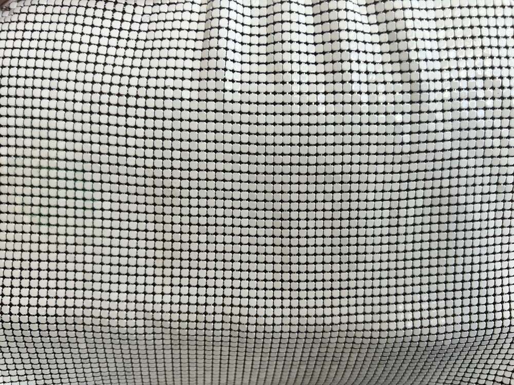 Vintage Whiting & Davis White Mesh Shoulder Bag with Gold Accents - Picture 9 of 9